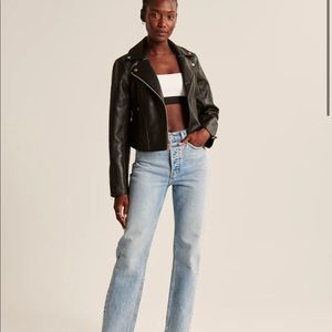 Abercrombie and Fitch Women’s Faux Leather Moto Jacket